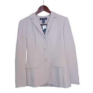 New York And Company Women's Tan Suit Jacket Size 6